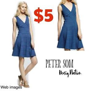 $5 ADD ON ITEM Peter Som for DesigNation Empire sleeveless striped Dress